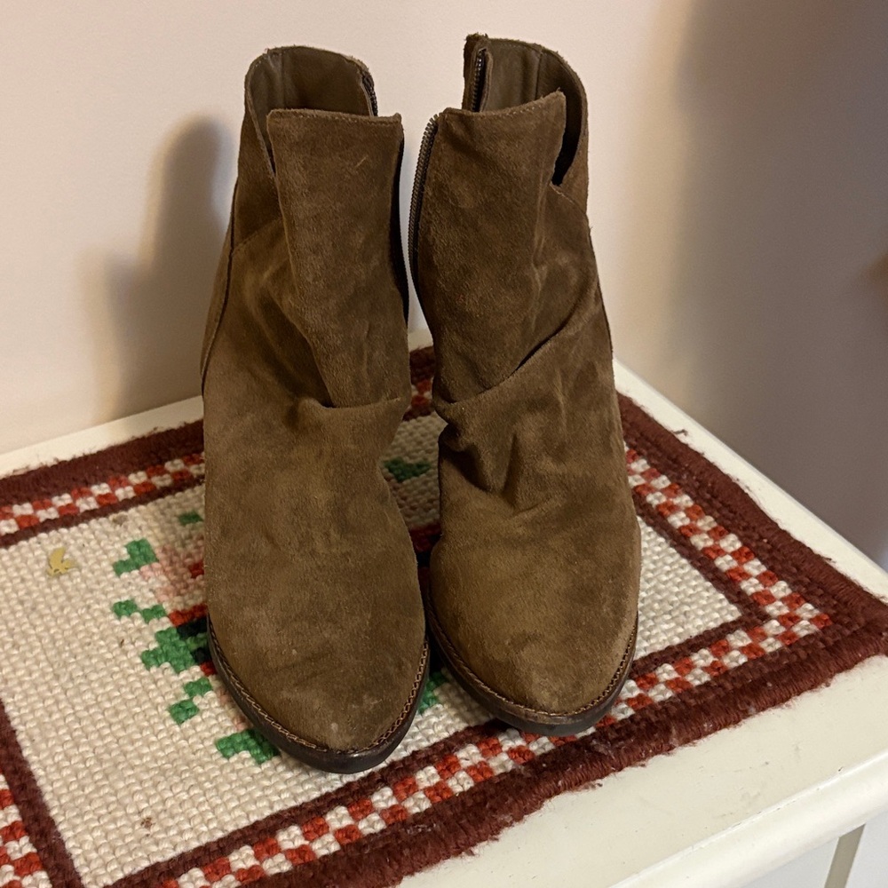 Matisse Tan Suede Ankle Booties